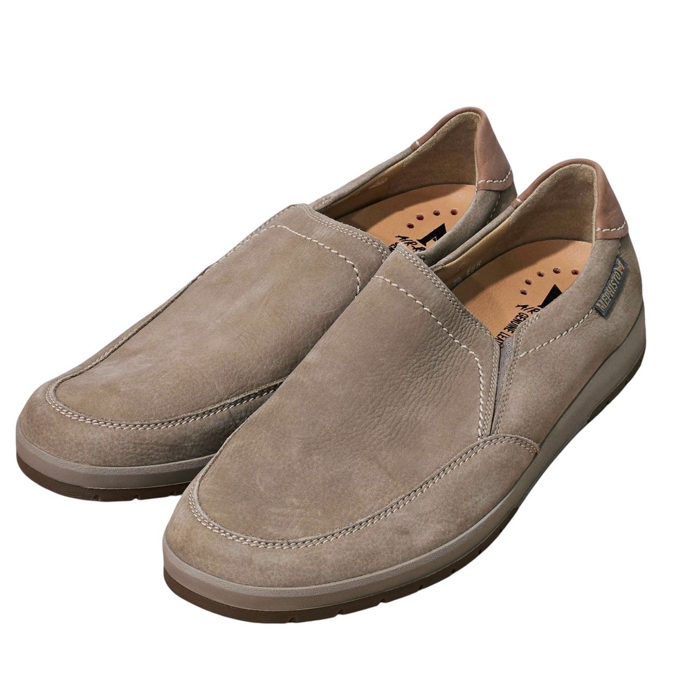 Mephisto Slip On Loafers Mens 8 Taupe Nubuck Leather Air-Relax Walking Shoes